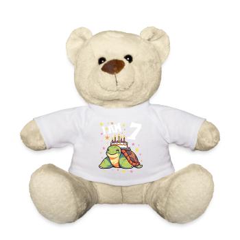 Ich bin 7 Schildkröten Schildkröte 7. Geburtstag - Teddy - Weiß - Vorne