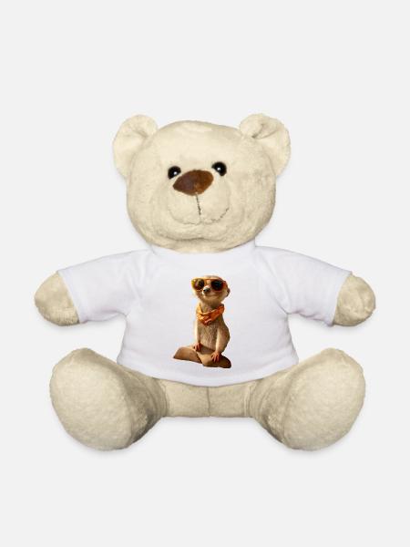 Erdmännchen Tierliebhaber Süßes Surikate Mangusten - Teddy - Weiß