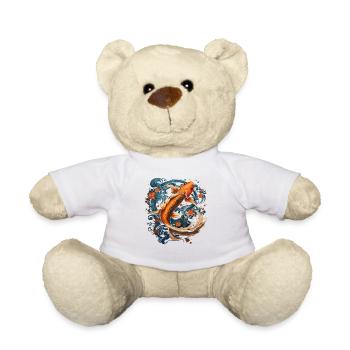 Équilibre de l’harmonie de la carpe koï et du corbeau - Nounours - blanc - Devant