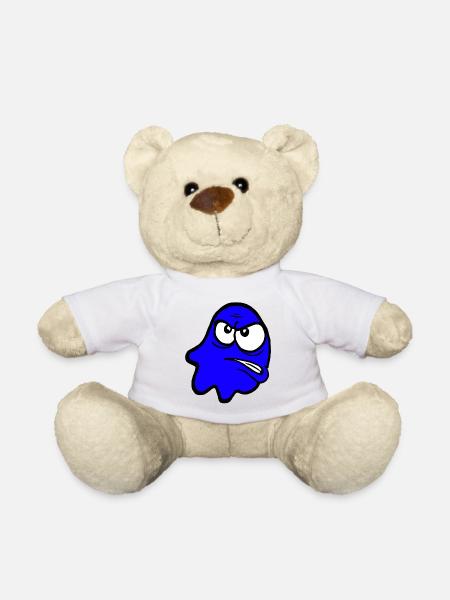 Knurri in blau - Teddy - Weiß
