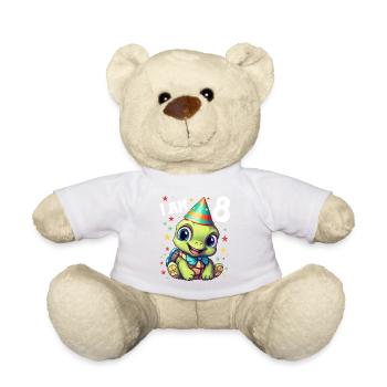 I'm 8 Turtles Turtle 8th Birthday - Teddy Bear - white - Front