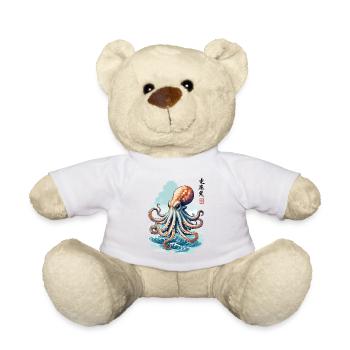 Poulpe Japon esthétique mer pêcheur Art - Nounours - blanc - Devant