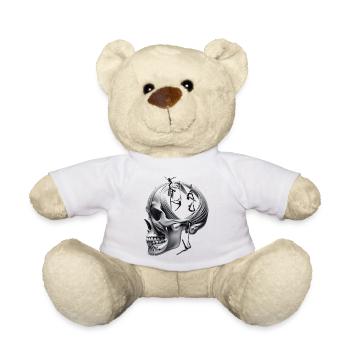 Graceful Heights Skull Shirt Aerial Silks Dance - Teddy Bear - white - Front