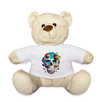 Soaring Spirit Skull Shirt Balloon Fiesta Flight - Teddy Bear - white - Front