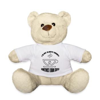 Coffee Coffee Cup Coffee Bean Caffeine Gift - Teddy Bear - white - Front