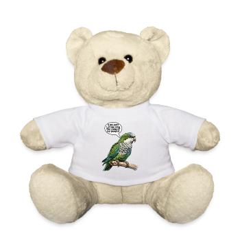 Quäker Papagei Mönch Sittich - Teddy - Weiß - Vorne