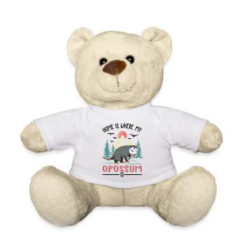 Zuhause is wo mein Opossum ist Possum - Teddy - Weiß - Vorne
