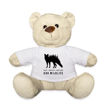 Preserve Foxes - Loves Our Wilderness - Teddy Bear - white - Front