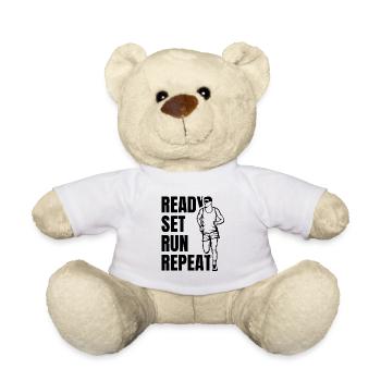 Runner Quote - Teddy Bear - white - Front