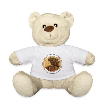 Königin Kamm Hundepflege Text Krone weibliche Hundefriseurin - Teddy - Weiß - Vorne