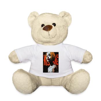 Emo Punk Cyber Mädchen, Küss mich - Teddy - Weiß - Vorne
