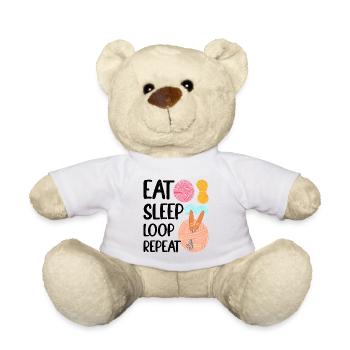 Lustiges Häkeln Design - Teddy - Weiß - Vorne