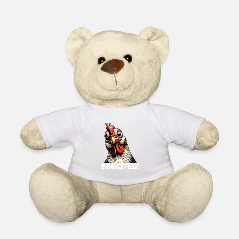 Funny Chicken Chicken Funny Image - Teddy Bear - white