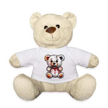 Teddybär / Kuscheltier / Stofftier / Geschenkidee - Teddy - Weiß - Vorne