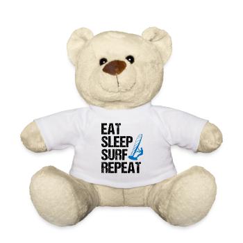 Rythme de surf - manger, dormir, surfer - Nounours - blanc - Devant
