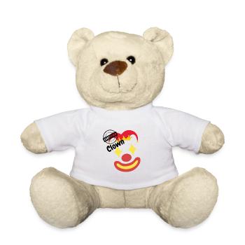Costume de Clown rieur Carnaval Carnaval timbre - Nounours - blanc - Devant