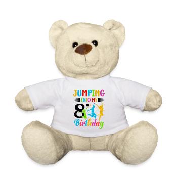 Trampoline Lover 8e anniversaire Party Jumping - Nounours - blanc - Devant