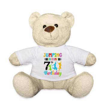 Trampoline Lover 8e anniversaire Party Jumping - Nounours - blanc - Devant