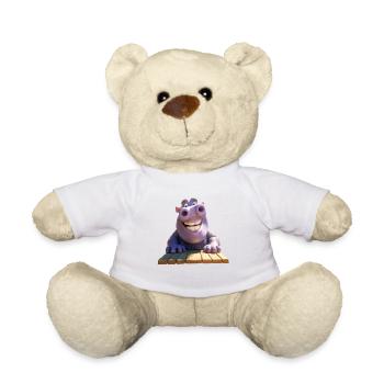 Nilpferd Flusspferd Papa Hippopotamus Cooles Hippo - Teddy - Weiß - Vorne