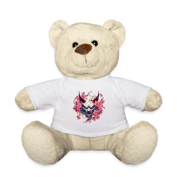 Japonais Hannya démon samouraï guerrier Oni masque - Nounours - blanc - Devant