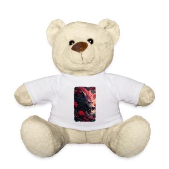 Spirit Wolf Fox Aesthetic Japanese Kitsune - Teddy Bear - white - Front