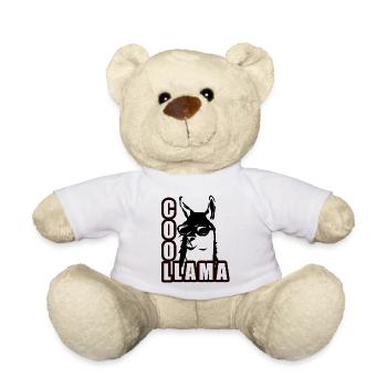 Lama cool avec des lunettes de soleil - Nounours - blanc - Devant
