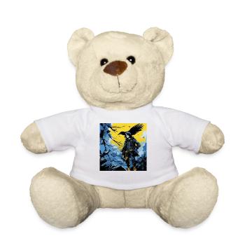 Manga crow adventures excitement - Teddy Bear - white - Front