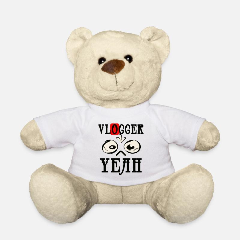 Vlogger Amusant - Nounours - blanc