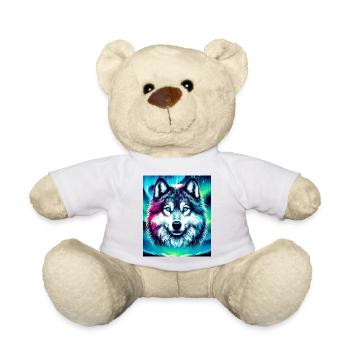 Wolf Husky Dog - Teddy Bear - white - Front
