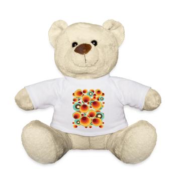 Retro Polka Dots Kreismuster - Teddy - Weiß - Vorne