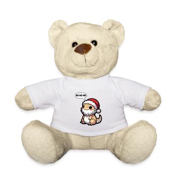 Mignon dragon barbu lézard de Noël Gecko - Nounours - blanc - Devant