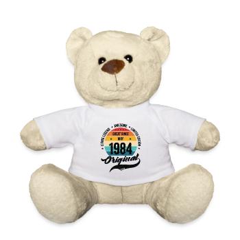 Rétro 40 ans mai 1984 anniversaire Vintage Bday - Nounours - blanc - Devant