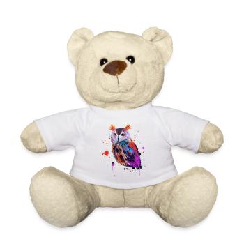 Hibou aquarelle - Nounours - blanc - Devant