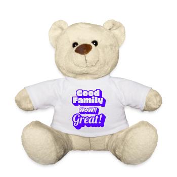 Gold Family wow!! Great! - Teddy Bear - white - Front