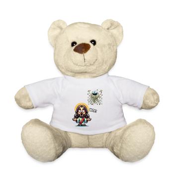 Drôle d’athée Jésus Noël - Nounours - blanc - Devant