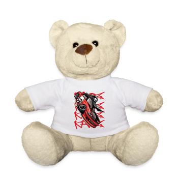 Super Voiture De Sport Cartoon JDM Muscle PirateTuning - Nounours - blanc - Devant