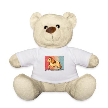 Shetland Pony Retro - Teddy Bear - white - Front