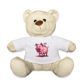 Lick me, wrecked zombie pig - Teddy Bear - white - Front