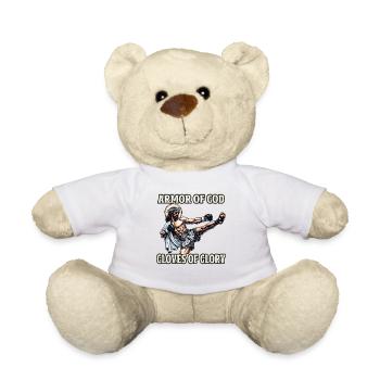 LustigJesus Gott Muay Thai Christliches Geschenk - Teddy - Weiß - Vorne