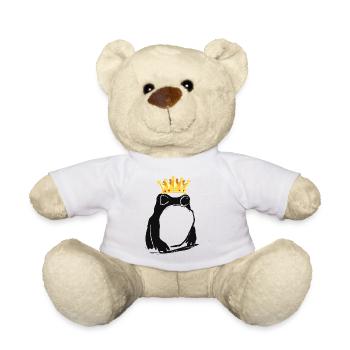 Frog Prince, Frog, Crown,comic - Teddy Bear - white - Front