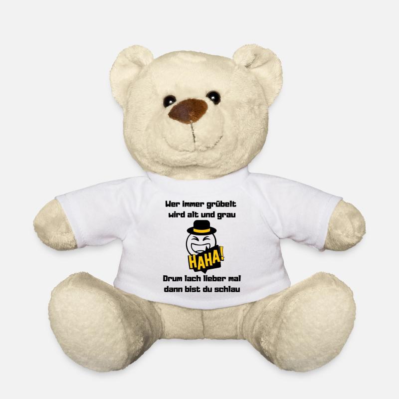 Who's always brooding - Teddy Bear - white