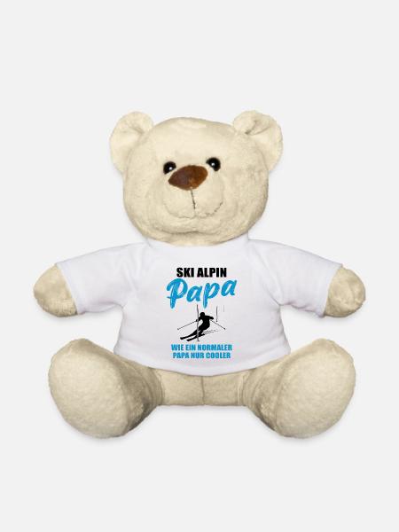 Alpiner Ski-Papa Geschenk - Teddy - Weiß