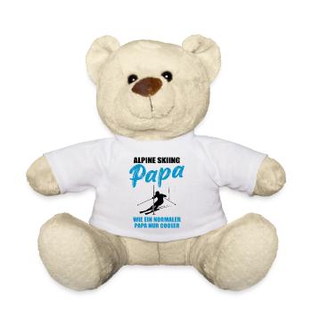 Ski alpin papa cadeau - Nounours - blanc - Devant