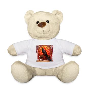 Kabuki stage crow drama performance - Teddy Bear - white - Front