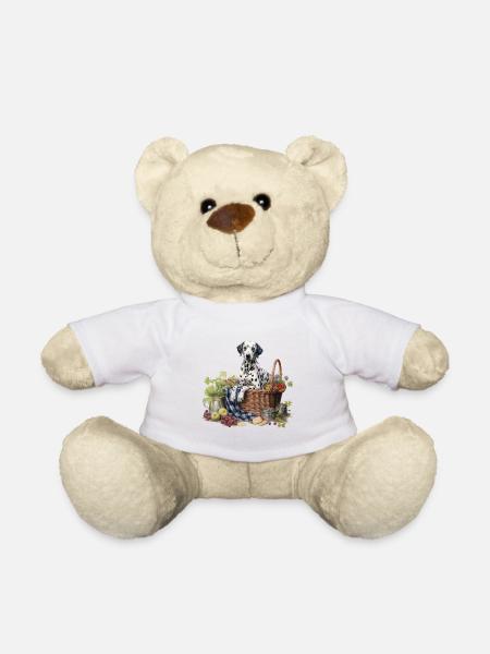 Dalmatiner Hundehütte Cottagecore Picknick Glückseligkeit - Teddy - Weiß