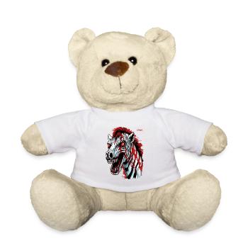 Super krasses Kreatur-Horror-Zombie-Zebra - Teddy - Weiß - Vorne