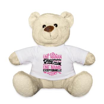 Grand-Mère Cadeau- Une Mamie Exceptionnelle. - Nounours - blanc - Devant