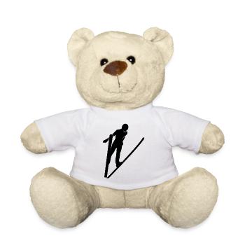 Cadeau pour les fans de saut à ski - Nounours - blanc - Devant