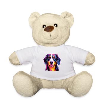 Wasserfarben Farbenfroher Entlebucher Sennenhund - Teddy - Weiß - Vorne
