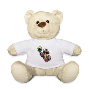 Cadeau chrétien du joueur de handball Jésus - Nounours - blanc - Devant